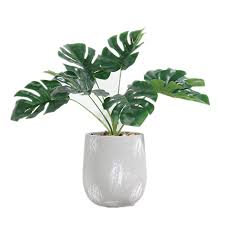 Buy artificial branches and fronds for your diy projects. Turmin Artificial Potted Green Leaf Plant Fake Plastic Plants In Pot Large Faux Monstera Plant Tropical With Vase For Home Garden Office Desk Top Shower Room Decoration Monstera Leaves Buy Online In Montenegro
