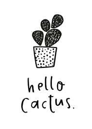 Black And White Cactus Wallpaper Printable Cactus Printable Cactus Illustration Cactus