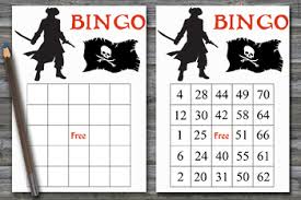 Free printable bingo card generator and virtual bingo games. Pirate Bingo Card Pirate Bingo Game 60 Printable Bingo Cards By Sweetdesign