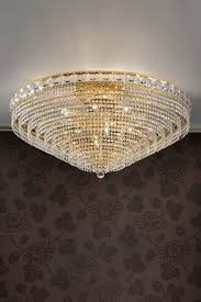 Large Ceiling Lamp 12 Lights Gold And Crystal Masiero Murano And Crystal Chandeliers Lamps And Wall Lights Ref 18110178