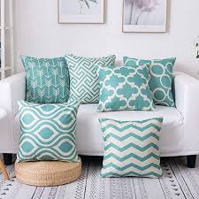 Amazon Com Famibay Set Of 6 Linen Burlap Pillow Covers Modern Double Sided Printing Throw Pillow Cases Decorative C Pillows Throw Pillows Throw Cushion Covers