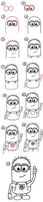 20 Easy Drawing Tutorials For Beginners Cool Things To Draw Step By Step Do It Before Me Minion Art Art For Kids Hub Cute Easy Drawings