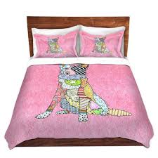 Unique Comforter Covers Marley Ungaro Border Collie Light Pink Dianoche Designs