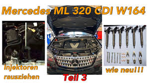 If it was the injector seal then they. Mercedes Ml 320 Cdi W164 Injektoren Reinigen Abonnenten Fahrzeug Teil 3 Youtube
