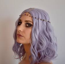 Catena con testa di ametista, Catena con testa viola, Hippie, Punti di  cristallo, Gioielli da festival, Boho, Festival musicale, Woodstock, anni  '60, '70