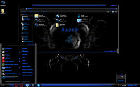 Razer Blue Custom Windows 7 Theme Top Windows 7 Themes Windows 7 Themes Windows Custom Windows