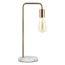 The lamp shade fits perfectly right below the end of the lamp and gives you focused lighting for reading or sewing. Edison Industrial Modern Table Reading Lamp With Marble Base Gold Walmart Com In 2021 Industrial Table Lamp Vintage Table Lamp Modern Desk Lamp