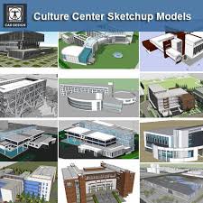 Obj, fbx, 3ds max, stl for 3d printing. Download 15 Culture Center Sketchup Models Cad Design Free Cad Blocks Drawings Details
