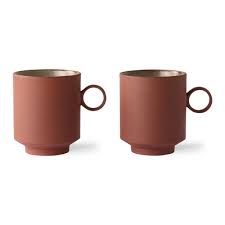 Hk living australia, armadale, victoria, australia. Hkliving A Set Of Two Burgundy Terra Coffee Mugs Ace6967 Furniture Store 9design Showroom Warsaw