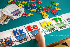 This alphabet train is a printable set that has both upper case and lower case . Alphabet Train Letter Activity With Free Printable Letter Identiication