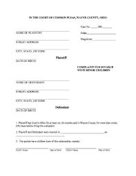 How to file for divorce in cincinnati ohio. Ohio Divorce Fill Online Printable Fillable Blank Pdffiller