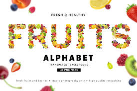 fruits and berries alphabet healthy alphabet