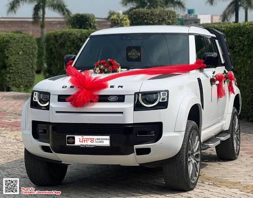 Land Rover Defender White — Luxury Wedding Car Hire Punjab | Punjab Wedding  Cars