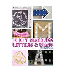 Check spelling or type a new query. 15 Diy Marquee Letters And Signs Little Red Window