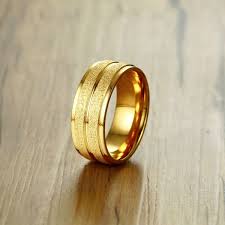 Silver rings made from tungsten, titanium, or stainless steel can be worn with gold or black rings, and. Mens Women Double Spin Frosted Rings Gold Tone Stainless Steel Wedding Bands Male Female Unisex Anel Alliance Jewelry Rings Aliexpress