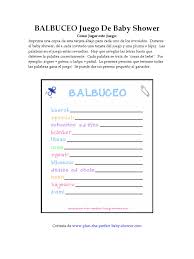 Juego De Baby Shower Gratis Pdf