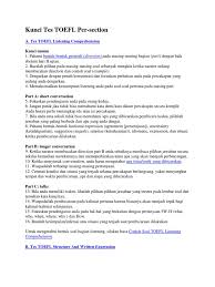 Isi kolom alamat email untuk mendapatkan salinan nilai dan hasil koreksi dari jawaban anda. Kunci Jawaban Section 1 Listening Comprehension Guru Galeri