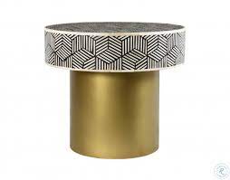 Maybe you would like to learn more about one of these? Bone White And Black Inlay Round Side Table From Tov Coleman Furniture
