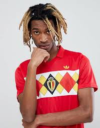 Maillot de foot personnalisé adidas domicile maillot belgique 2019 rouge. Adidas Originals Maillot De Football Retro De La Belgique En Jersey Rouge Ce2337 Asos