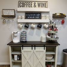 Wood Coffee And Wine Sign Coffee Bar Decor Gift For Coffee Lovers Gift For Wine Lovers In 2020 Coffee Bar Home Farmhouse Coffee Bar Wine And Coffee Bar