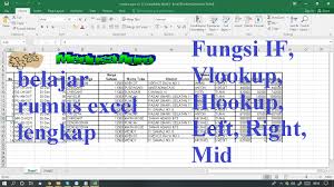 =left (teks,jumlah karakter) contoh : Belajar Microsoft Office Belajar Rumus If Vlookup Hlookup Left Mid Dan Right Facebook