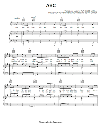 A rite of passage for musicians is having a song on the top 40 hits radio chart. Abc Sheet Music Pdf Sheetmusic Free Com