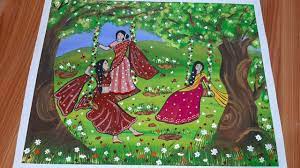 Here presented 61+ festival drawing images for free to download, print or share. Raja Festival Drawing Girl S Swinging On Tree With Traditional Dress Youtube