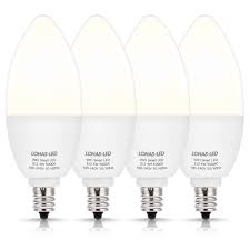 Lohas Led Smart Led Bulbs Candelabra Base E12 Led Bulb Dimmable Smart Daylight 50w Equivalent 5000k Led Wifi Bulb N In 2020 Fan Bulbs Ceiling Fan Chandelier Led Bulb