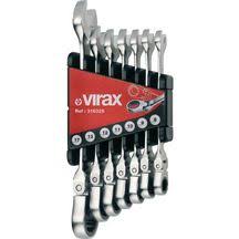 Clé à cliquet avec 15 douilles hexagonales. Virax Mini Tournevis A Embouts 95mm Ref 342521 Cedeo