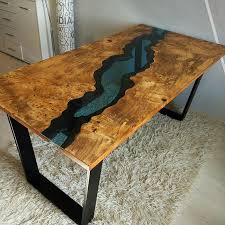 Sold Live Edge River Table With Epoxy Resin Sold Etsy Diy Resin Table Resin Furniture Table