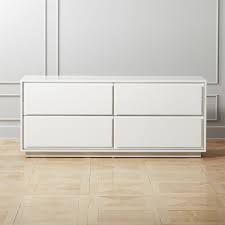Gallery White 4 Drawer Low Dresser Reviews Cb2 Low Dresser Modern Dresser Modern Storage Cabinet