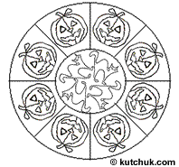 Halloween Coloriages Mandalas Mandala Colorings Halloween Coloring Halloween Doodle Mandala Coloring Pages
