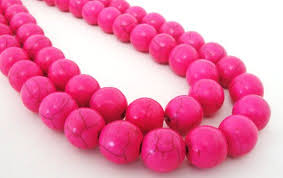 Pink Howlite Round Beads Pink Rose Gemstone Dark By Bijibijoux Pink Gemstones Round Beads Diy Jewelry Projects