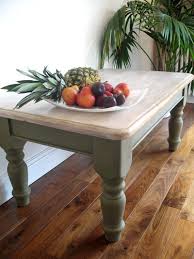 Solid Wooden Coffee Table Painted In Olive Green And Old White Annie Sloan Chalk Paint Painted Coffee Tables Green Painted Furniture Chalk Paint Coffee Table