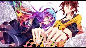 Maybe you would like to learn more about one of these? Purple Haired Female And Brown Haired Male Anime Characters Digital Wallpaper Hd Wallpaper Wallpaper Flare