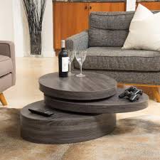 Genoa Small Oval Mod Rotatable Coffee Table Walmart Com Walmart Com