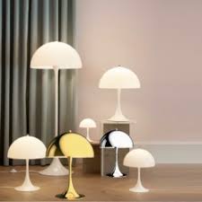 Blue ceramic mini accent lamp. Buy The Louis Poulsen Panthella Mini Table Lamp Brass At Questo Design