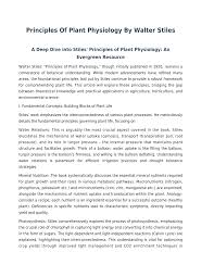 Principles Of Plant Physiology By Walter Stiles Copy