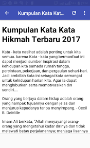 Pagi hari merupakan awal untuk memulai segala aktivitas, sehingga membutuhkan semangat yang tinggi agar mudah menjalankan kegiatan. Kata Hikmah For Android Apk Download