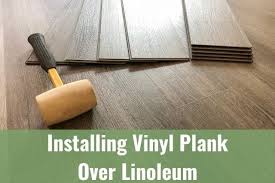 In from each corner of the plank. Can You Should You Put Vinyl Planks Over Linoleum Ready To Diy