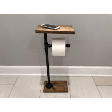 They are also decorative items that will make your bathroom look great and smart. Standing Toilet Paper Holder With Wooden Shelf Barristerjoiner