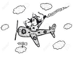 Illustration Einer Karikatur Sommer Oder Fruhling Ferien Und Urlaub Zeichnen Mit Fliegenden Flugzeug Ente Pilotcharakter Die Banner Im Wind Und Wolken Um Lizenzfrei Nutzbare Vektorgrafiken Clip Arts Illustrationen Image 29813241