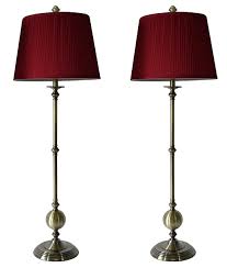 See more ideas about traditional table lamps, table lamp, lamp. Urbanest Set Of 2 37 Inch Tall Bastille Buffet Lamps In Antique Brass With Burgundy Pleated Shades Buy Online In Dominica At Dominica Desertcart Com Productid 109109134