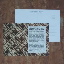 Cara mudah membuat kerajinan anyaman kertas sederhana youtube via youtube.com. Kartu Pos Batik Motif Bethekan Shopee Indonesia