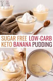 A Sugar Free Keto Banana Custard Pudding Recipe For An Easy Low Carb Dessert This Simple Homemad Homemade Banana Pudding Recipe Keto Dessert Easy Keto Pudding