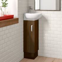 Nouveau vanity cabinet contemporary slanted corners single white houzz. Onhdzgttvbzwbm