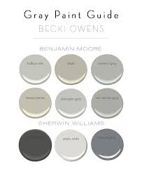 The Gray Paint Guide Owens And Davis Paint Colors Paint Colors For Home Grey Paint