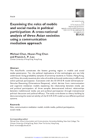 Are automatic sinn watches good watches? Pdf Examining The Roles Of Mobile And Social Media In Political Participation A Cross National Analysis Of Three Asian Societies Using A Communication Mediation Approach