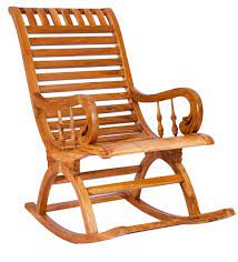 Give your living room a stylish look with our beautifully crafted teak wood sofa set designs. Buy Teak Wood Rocking Chair In Light Teak Finish By Karigar Online Wooden Rocking Chairs Chairs Furniture Pepperfry Product