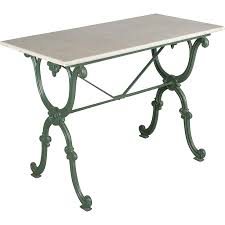 French Cast Iron Bistro Table With Green Painted Patina And Marble Top All Original Another I Outdoor Patio Furniture Sets Patio Furnishings Bistro Furniture